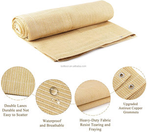 190GSM Vente en gros Auvent de voile d'<span class=keywords><strong>ombrage</strong></span> <span class=keywords><strong>rectangulaire</strong></span> avec œillets Auvent aveugle Voile pare-soleil Auvents extérieurs Jardin pour voiture Plage - Product Image 5