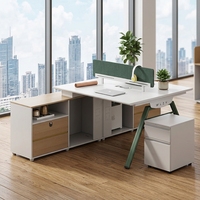 Poste de travail de bureau individuel avec cloison de séparation, bureau informatique moderne, ensemble de mobilier de direction de luxe, vente en gros