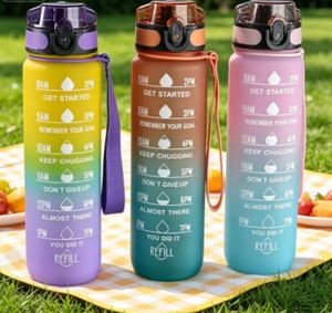 2026 Wholesale BPA-Free 1L 32Oz Sports Water Bottle Leakproof <b>Drinkware</b> with Straw and Time Marker - Product Image 5