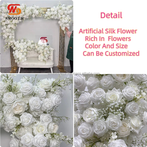ซุ้มดอกไม้ประดิษฐ์สำหรับงานแต่งงานแบบเรียบพร้อมดอกกุหลาบผ้าไหมขนาด1.8-2.4เมตรสามารถปรับแต่งรูปร่างและสีได้ - Product Image 2