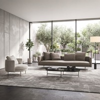Canapé d'angle modulable en cuir semi-rembourré 2, 3 ou 4 places, personnalisable, grand format, pour salon - Vente en gros