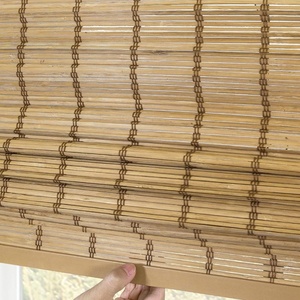 Natural <strong>Bamboo</strong> Material Light Filtering Smooth Roll up Manual Cordless <strong>Bamboo</strong> <strong>Blinds</strong> for <strong>Indoor</strong> - Product Image 5