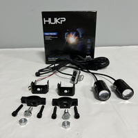 Mini projecteur Led moto phare Led lumière Laser 12V double couleur conduite brouillard projecteur lentille LED moteur lampe de travail auxiliaire
