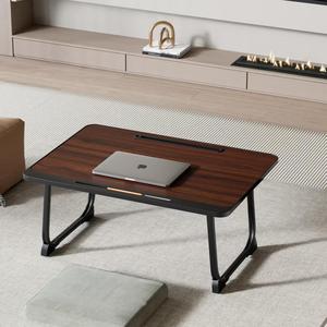 Modern Small <strong>Foldable</strong> MDF Computer <strong>Desk</strong> Portable Adjustable Laptop Stand Wooden Bed <strong>Table</strong> for Home Office School for Small - Product Image 5
