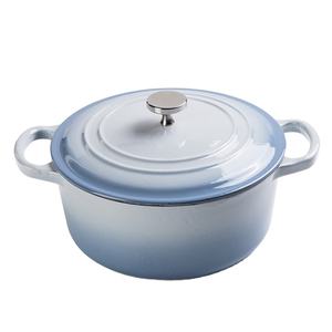 M-cooker Fours hollandais en <span class=keywords><strong>fonte</strong></span> Bon marché Marmite de cuisson émaillée avec fond plat Réchauffeur d'aliments Casserole - Product Image 5