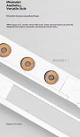 Rail magnétique LED ultra-fin 48V basse tension en aluminium pour éclairage encastré ou en saillie domestique sans système d'éclairage principal