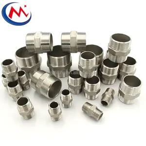 Stainless Steel 304 316 Pipe Fittings Thread Male Female BSP NPT DIN Connector For Water Oil Gas