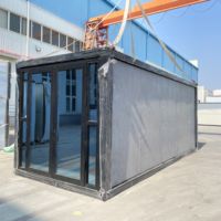 Conteneur pliable de 20 pieds et 40 pieds, bureau, panneau sandwich, maison mobile préfabriquée, dortoir, camp pétrolier, conteneur d'expédition sur le terrain