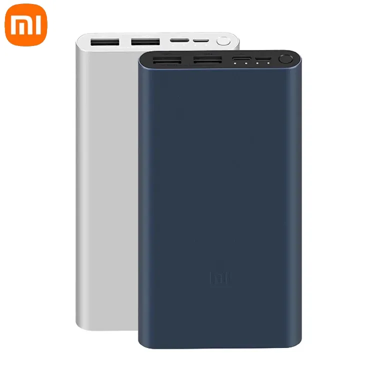 New Original Portable Upgrade Ultra-Thin Mi Power Bank 3 10000mah Dual USB Port 18W Fast Charge Power Bank