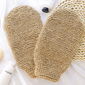 Custom Logo Exfoliating Sisal Gloves Shower Natural <b>Body</b> Scrubber <b>Body</b> Massager Beauty <b>Body</b> <b>Scrubs</b> for Bath and Shower Woman Man - Product Image 5