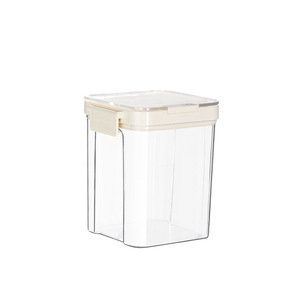 Chunzao Transparent Press Type Sealing <b>Container</b> Rectangle Food Grade Large Capacity <b>Kitchen</b> Grain <b>Storage</b> <b>Container</b> With Clip - Product Image 5