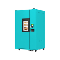 Distributeur automatique de pizzas en métal en libre-service, SDK entièrement automatisé, écran tactile, options de paiement multiples (pièces/billets/carte de crédit/code QR), CE