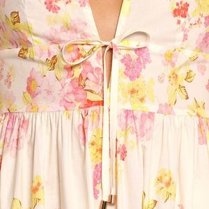 Mono Largo con Escote Profundo en V y Estampado para Mujer, Diseño de Fábrica, Alta Calidad, Rayón, Talla Grande - Product Image 6