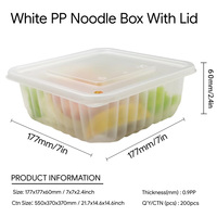 Conteneur alimentaire jetable en PP de 1100 ml avec couvercle, boîte d'emballage pour repas à emporter, préparation de repas, salade, pâtes et plats préparés