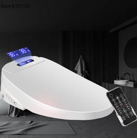 Toilette intelligente de qualité supérieure avec garantie de 3 ans, siège chauffant, certifiée CE, couvercle à fermeture douce, buse autonettoyante, 220V/110V