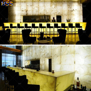 Comptoir en pierre translucide, design luxueux en onyx, pour hôtel, restaurant, club et bar <span class=keywords><strong>lounge</strong></span> - Product Image 2