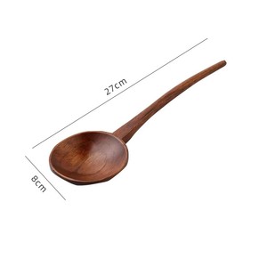Nueva cuchara de madera de Ramen de mango largo, utensilios de cocina japoneses, vajilla, cucharas para servir, cucharón de sopa grande para el hogar - Product Image 4