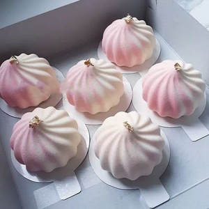 White <b>Silicone</b> Pumpkin Mold 6 Cavities For Mousse Cake Decorating DIY <b>Baking</b> Tools - Product Image 4