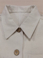 Veste de Polo 55% de chanvre pour hommes, personnalisée, épaisse, 45% coton biologique, couleur naturelle, 479gsm, en toile