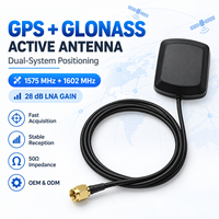 Antenne active double bande GPS GLONASS 1575 MHz 1602 MHz 28 dB LNA avec filtre pour navigation et suivi de véhicules SMA FAKRA C