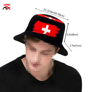 Sombrero de Pescador con Diseño de la Bandera de Suiza Más Vendido, Sombrero de Pescador Personalizado con Impresión de la Bandera Nacional de Suiza para Fanáticos del Fútbol - Product Image 3