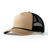 Gorra Trucker Country Western con Cordón, 100% Poliéster, Unisex, Color Caqui, Malla Transpirable, Cierre a Presión, para Trabajo al Aire Libre, OEM, Moda