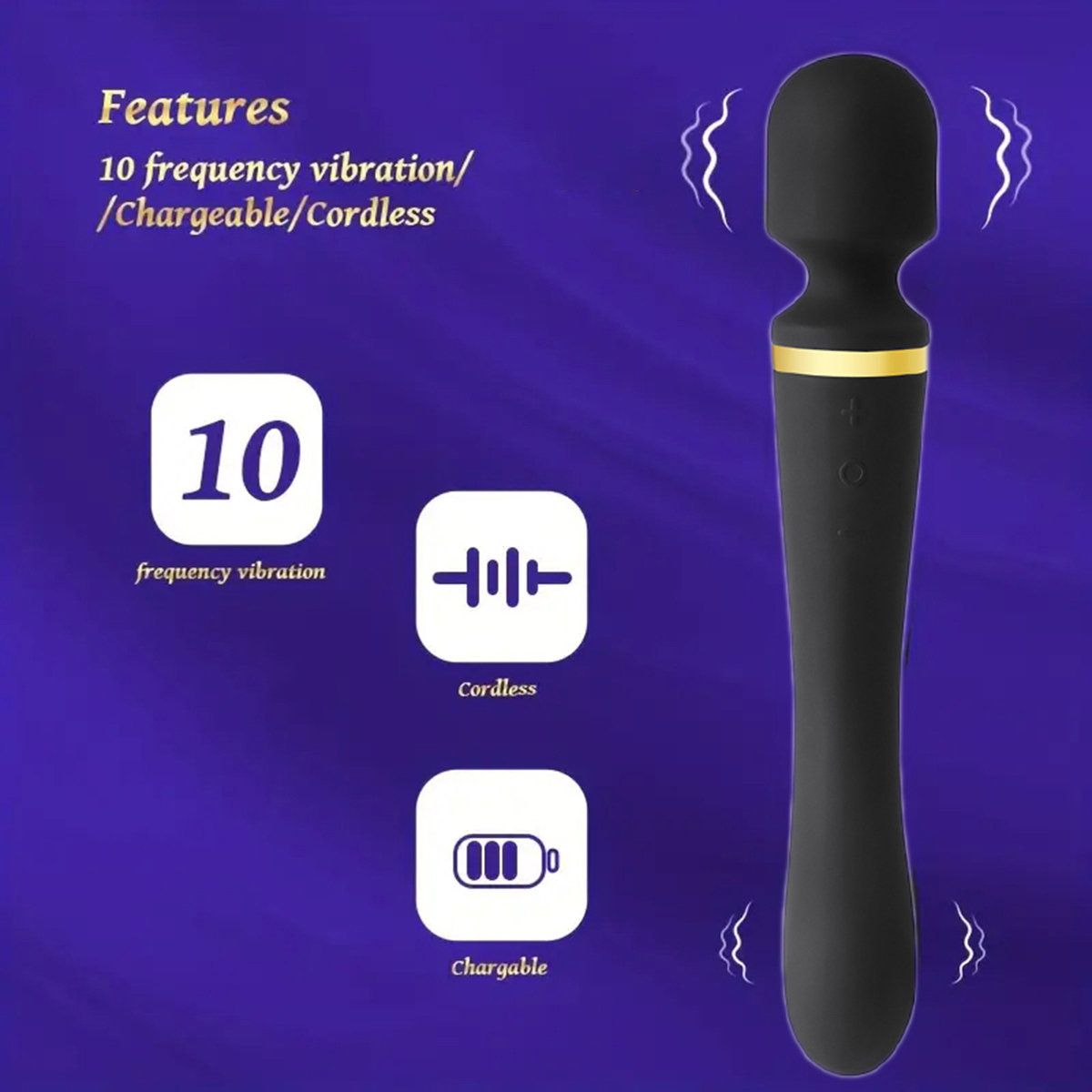 Personal Massager - Quiet & Waterproof Wand Vibrator