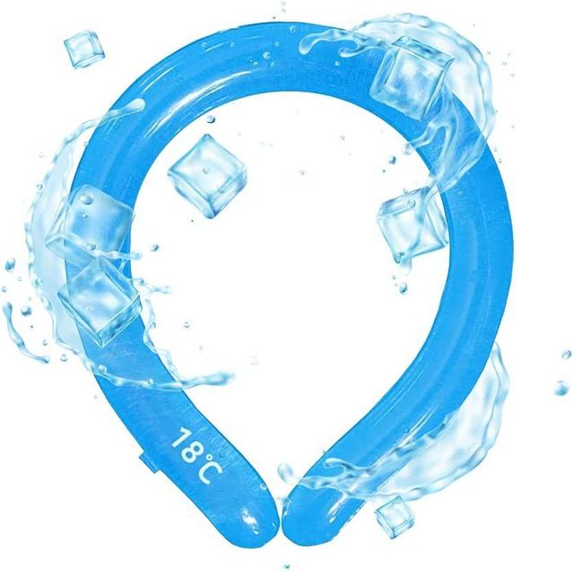 Portable Ice Ring Neck Cooler Personal Cooling Tube Neck Wraps for Summer, Hot Weather