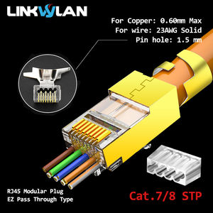 Connecteur modulaire <span class=keywords><strong>RJ45</strong></span> 8P8C Linkwylan UTP FTP STP avec trous de 1.0, 1.1, 1.3, 1.5 mm pour Cat5e, Cat6, Cat6A, Cat7, type EZ Pass-Through à perforation - Product Image 6