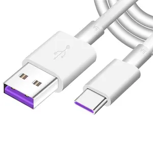 Cable USB C de carga rápida 5a, Cable de carga rápida de alta calidad para Android, color blanco duradero, 12 meses de garantía, 1M