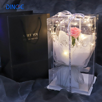 Boîte de Bouquet de fleur de Rose de ballon TPU, ensemble d'emballage cadeau Transparent avec lumières de LED, gâteau en gros, taille personnalisée Recyclable accepté
