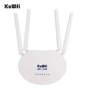 KuWfi 300Mbps 4g LTE wifi router unlocked sim card RJ45 32 users Port 4 pcs External Antennas 4g wireless router