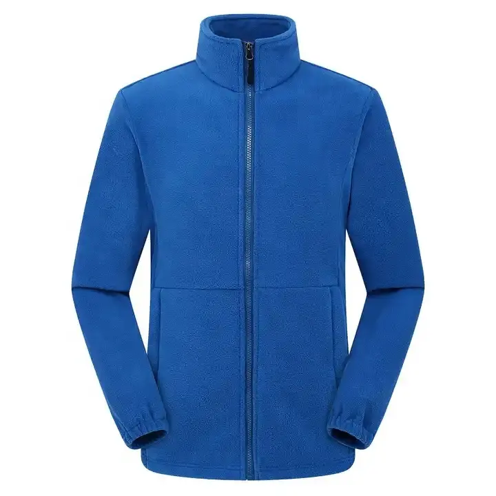JK007 vendita calda all'aperto Logo personalizzato eco-friendly all'ingrosso uomo manica lunga inverno Micro pile polare giacca da uomo