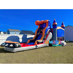 Rocker Volcano Theme Casa de rebote inflable al aire libre de tamaño personalizado y tobogán acuático <span class=keywords><strong>Tobogan</strong></span> Gonflabil Parque acuático comercial - Product Image 2