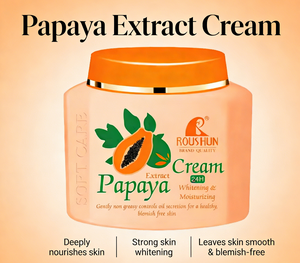 ROUSHUN Crema Corporal Aclarante con Vitamina E y Papaya de 350g para Cuidado e Iluminación de la Piel - Product Image 3