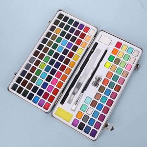 Juego de 130 Pinturas de Acuarela Premium de Grado Artístico con Lienzo, Vidrio y Papel - Product Image 5