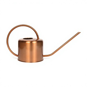 Copper Finished Metal Water Can Round Shape Garden Ware Watering Can Classic Stylish Luxury New Metal Water Can - Product Image 1