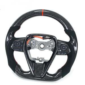 Volant en cuir personnalisé avec fibre de carbone pour Toyota Corolla/Camry 8ème génération/SE/Levin/Avalon/Cross/FRONTLANDER 2018 2020 <span class=keywords><strong>2022</strong></span> 2019 - Product Image 6