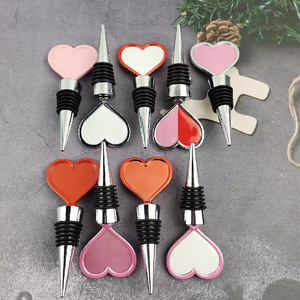 Heart Shaped Metal Wine Stopper Aluminum Alloy Sealing Bottle Plug For Wedding Gift - Product Image 1