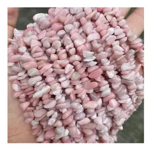 34'' Wholesale Natural Loose Irregular Pink Opal Stone Waist Beads Jewelry Making, Small Gemstone Chip Beads