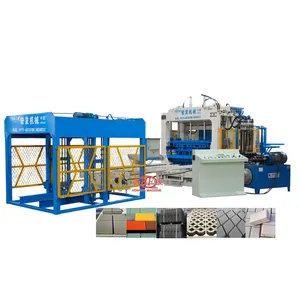 QT12-15D Alta Qualidade Produtividade Totalmente Automático Cimento Concreto Oco HF Block Brick Making Machine e Linha De Produção