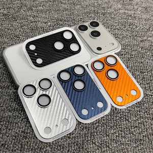 Protector de Lente de Cámara con Patrón de Fibra de Carbono para iPhone 17 Pro Max, Cubierta de Cámara de Vidrio Templado Metálico para iPhone 17 Pro - Product Image 3