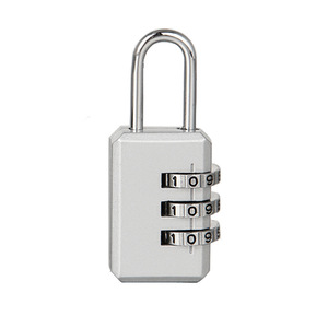 Zinc Alloy Combination Padlock Sky Blue 3 Digit Resettable Lock For Gym Use - Product Image 2