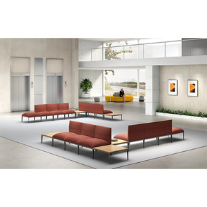 Ensemble de canapés de réception extensibles modernes M&W pour le bureau à domicile, mobilier de loisirs exécutif 3 places - Product Image 1