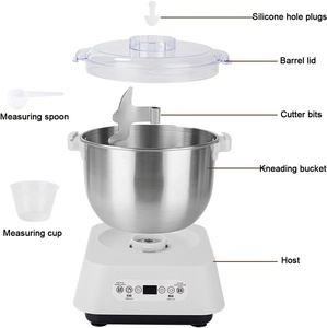 Dough <b>Kneading</b> <b>Machine</b> Stainless Steel Kitchen Electric Stand Bread Bakery Pizza Flour Dough Food Mixers for Baking - Product Image 4