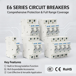 Interruptor Automático Miniatura Serie E6 E6-10/1/D 6KA IEC CE CB para Instalaciones Eléctricas en Edificios Comerciales - Product Image 1