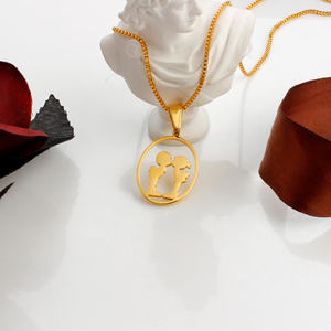 Collar de cadena de Venecia Collar de pareja Fabricante de joyas sin deslustre - Product Image 3