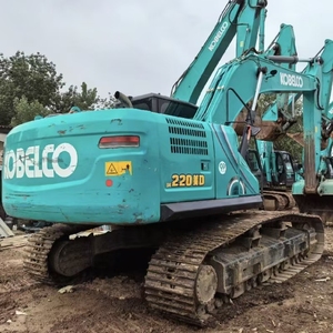 Excavadora de cadenas usada Kobelco SK220 de 22 toneladas, 100% lista para usar, modelo 2023, cucharón de 1.0m, motor con certificación EPA y CE para construcción. - Product Image 5