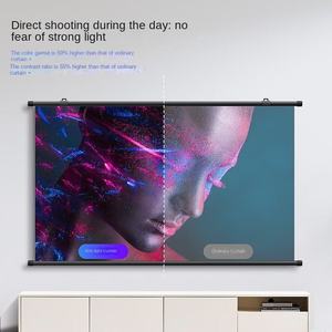Écran de projection ALR 4K en tissu anti-lumière, suspendu au plafond ou <span class=keywords><strong>mural</strong></span>, disponible en 60, 72, 80, 100 et 120 pouces - Product Image 3