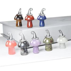 Adornos de bricolaje de proveedores de brujería para Halloween Navidad 1 pulgada pequeño Hongo de cristal pulido tallado otras artesanías de cristal - Product Image 1